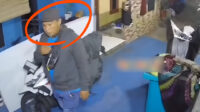 Aksi pencurian terekam jelas oleh kamera CCTV, termasuk wajah pelaku